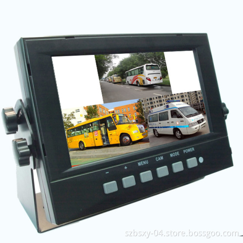 7 Inch Waterproof Quad Monitor, Waterproof Monitor for Rear View System (JY-M750Q)